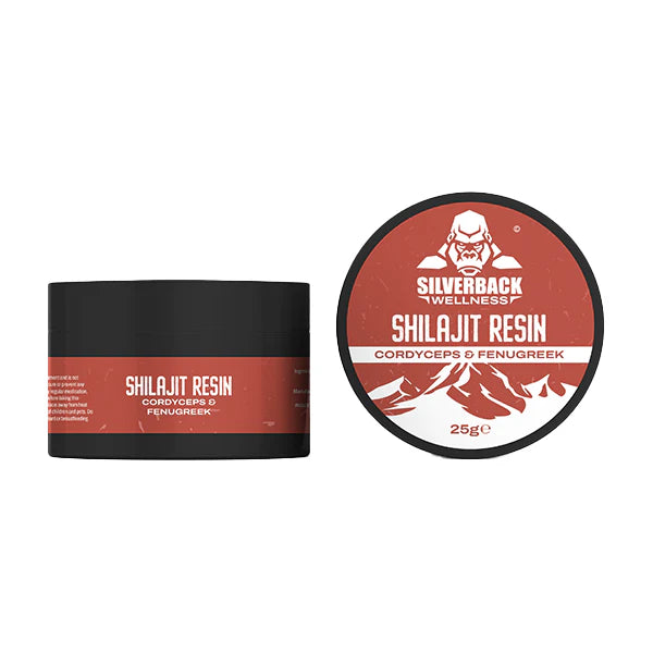 silverback wellness cordyceps + fenugreek infused shilajit resin 25g