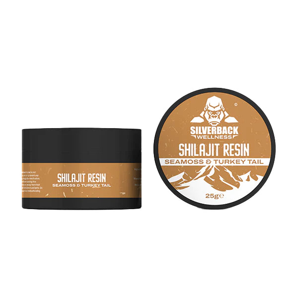 silverback wellness seamoss & turkey tail infused shilajit resin 25g